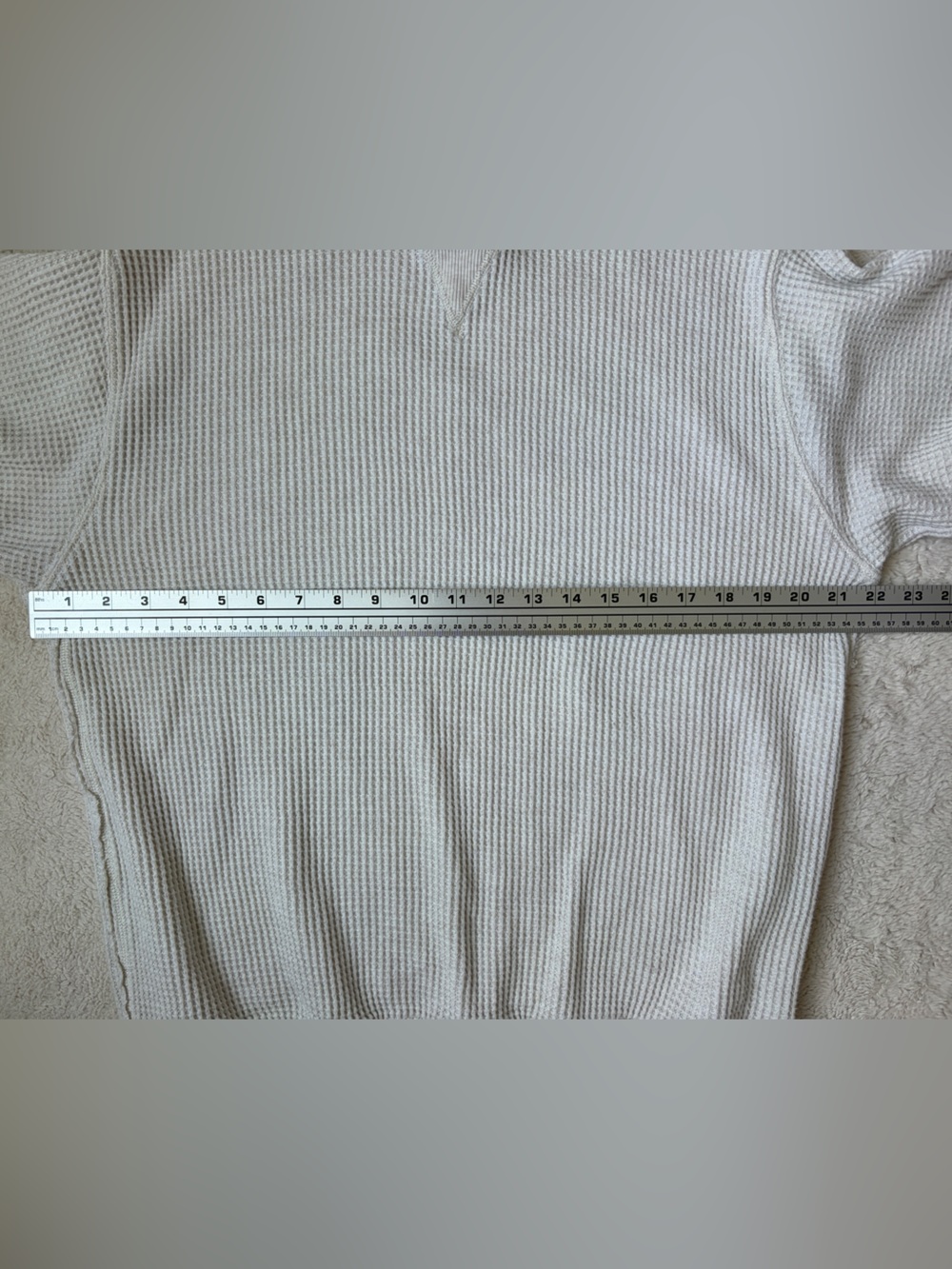Aerie Waffle Knit Crewneck Pullover Loungewear Top- Cream Women Size Small - Picture 6 of 9